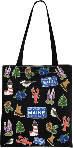 Maine State Gift for Maine Lovers Maine Travel Gift Maine Tote Bag Welcome to Maine Moving to Maine Gift