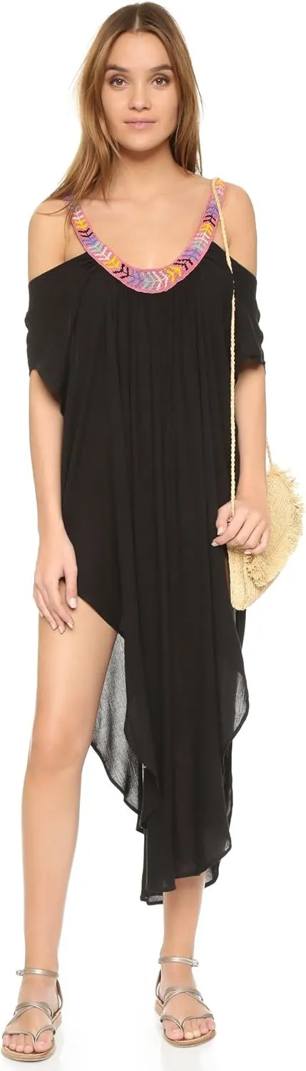 Mara Hoffman Off The Shoulder Cover-up Caftan Dress