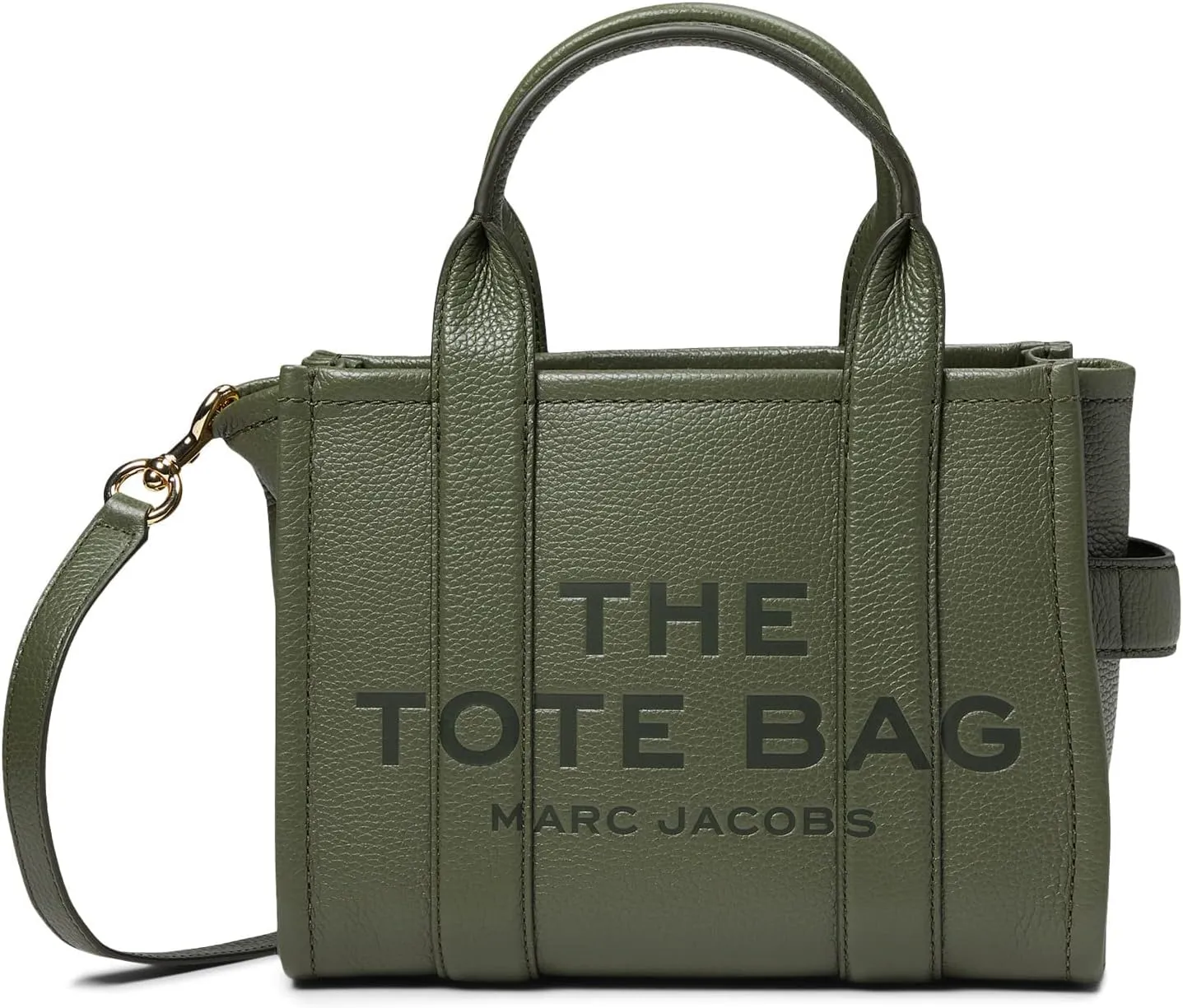 Marc Jacobs The Leather Small Tote Bag Bronze Green One Size