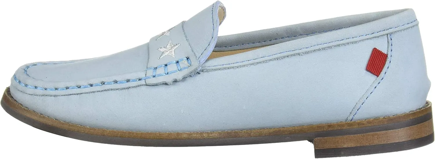 Marc Joseph New York Unisex-Child Leather Loafer with Gold Embroidered Star
