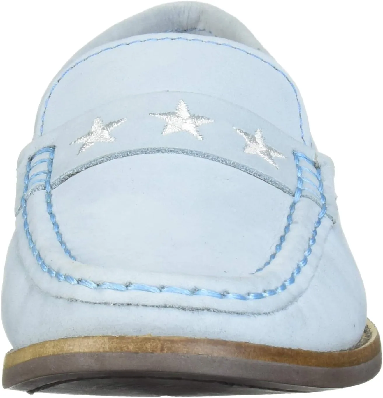 Marc Joseph New York Unisex-Child Leather Loafer with Gold Embroidered Star