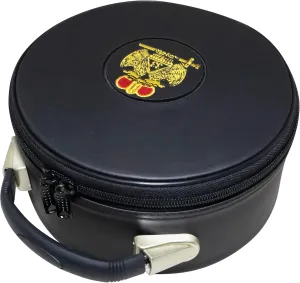 Masonic Scottish Rite 33 Degree Double Eagles Crown Cap Case Black, Freemason Hat Carrying Box