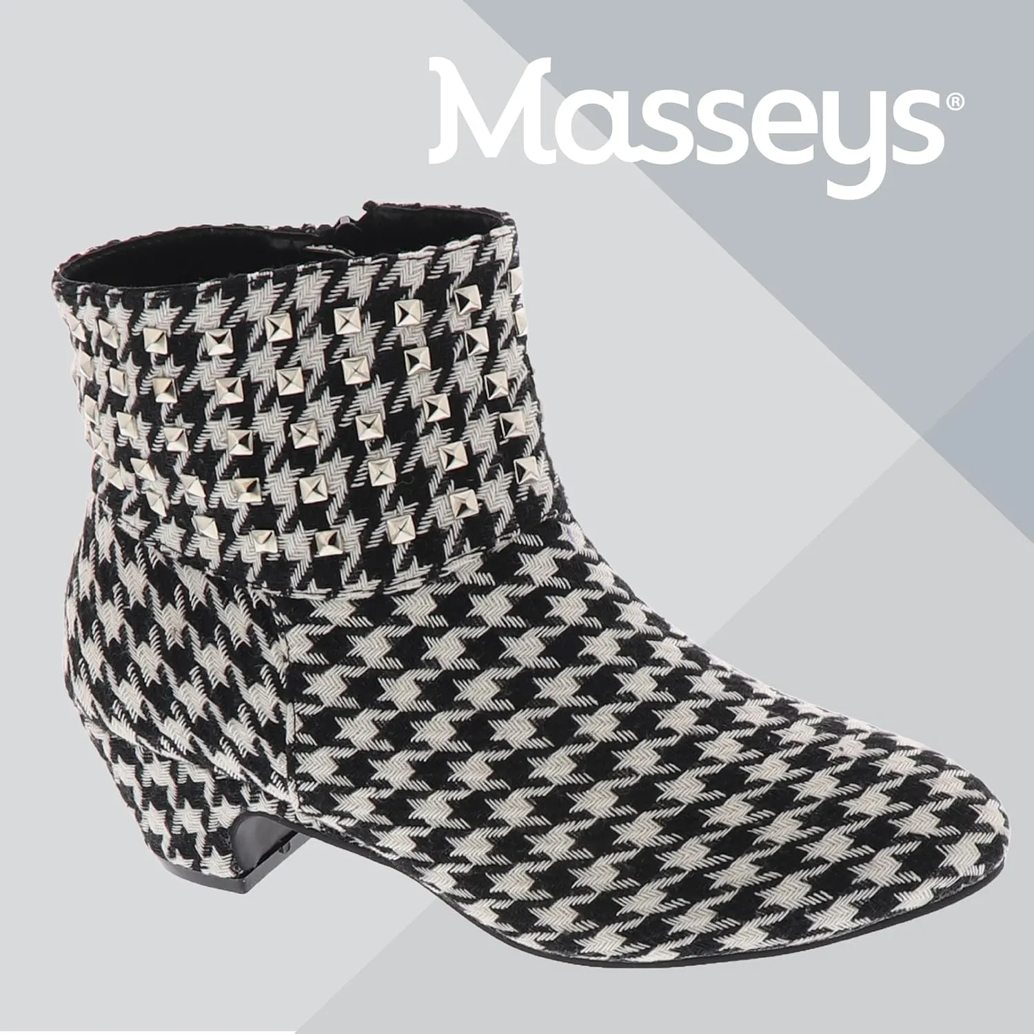 Masseys Women's Presley Studded Low Heel Ankle Boot