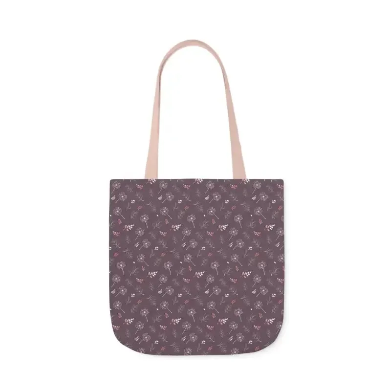 Mauve Canvas Tote with 5-color Straps for Chic Style