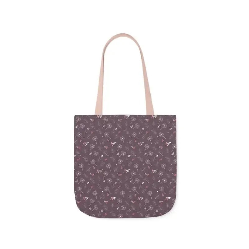 Mauve Canvas Tote with 5-color Straps for Chic Style