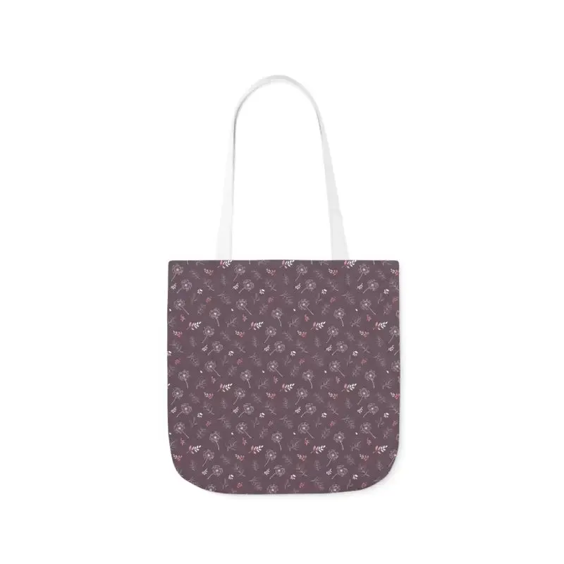 Mauve Canvas Tote with 5-color Straps for Chic Style
