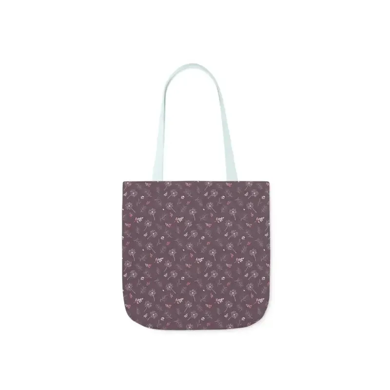 Mauve Canvas Tote with 5-color Straps for Chic Style