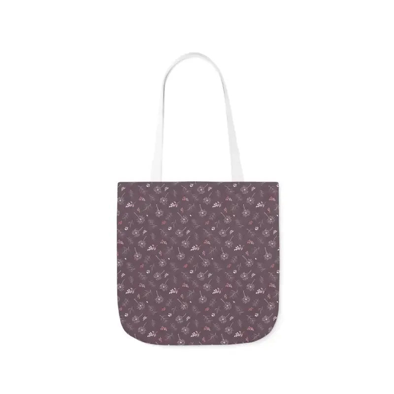 Mauve Canvas Tote with 5-color Straps for Chic Style