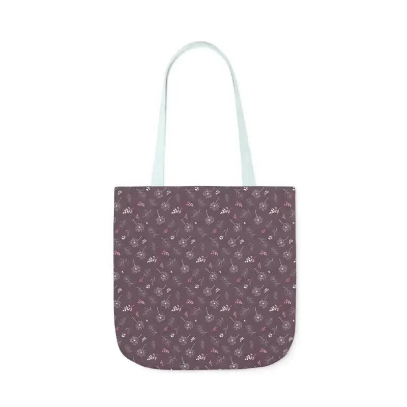 Mauve Canvas Tote with 5-color Straps for Chic Style