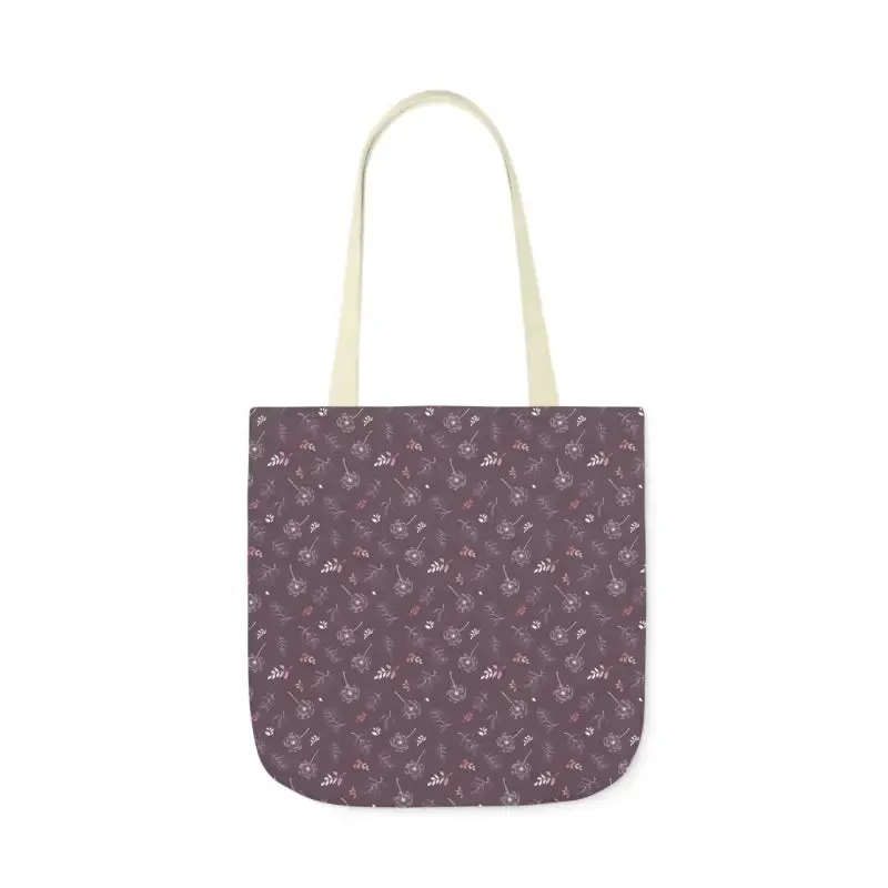 Mauve Canvas Tote with 5-color Straps for Chic Style
