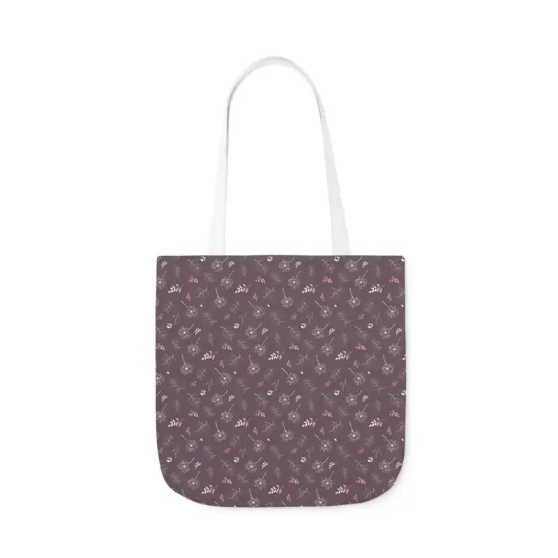 Mauve Canvas Tote with 5-color Straps for Chic Style