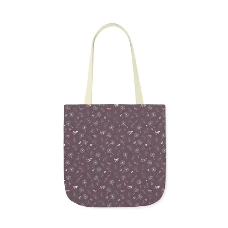 Mauve Canvas Tote with 5-color Straps for Chic Style