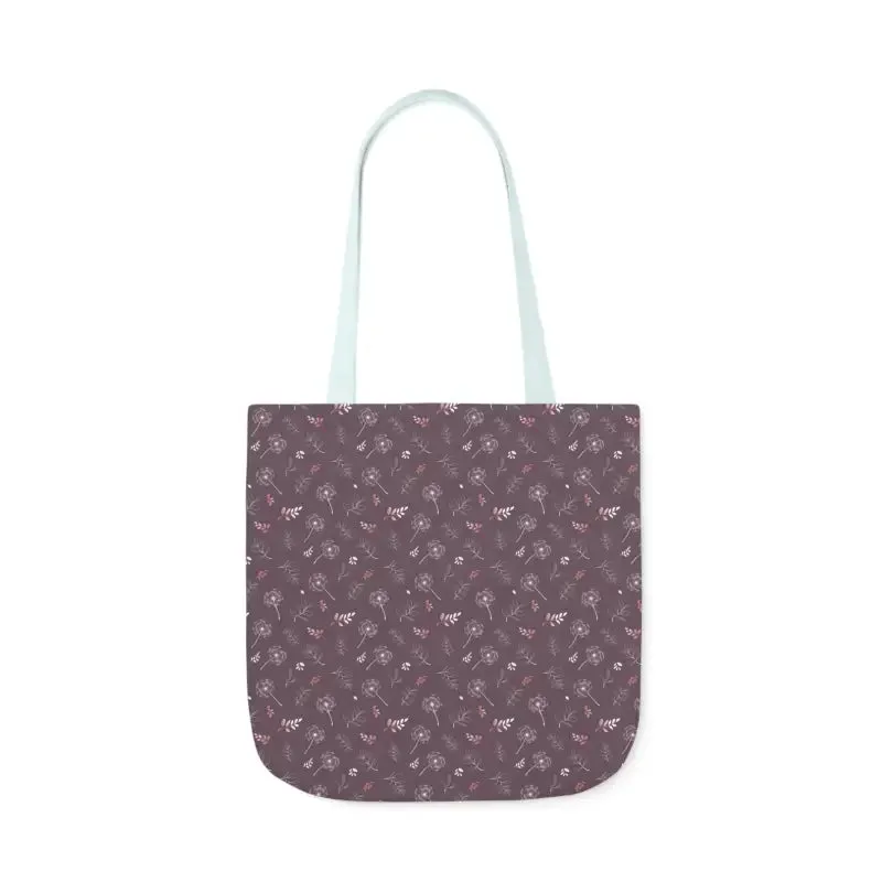 Mauve Canvas Tote with 5-color Straps for Chic Style