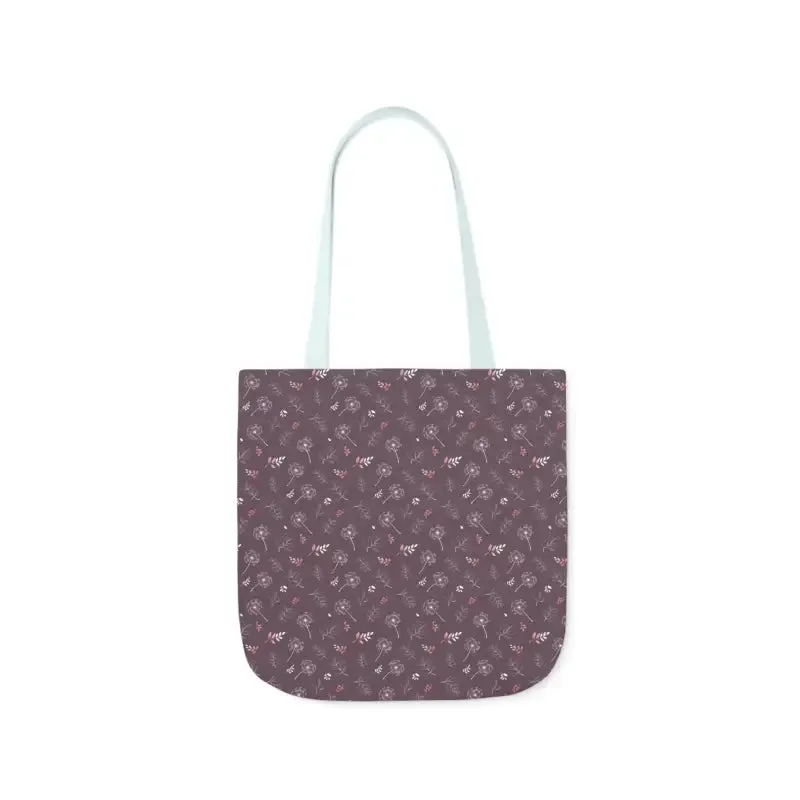 Mauve Canvas Tote with 5-color Straps for Chic Style