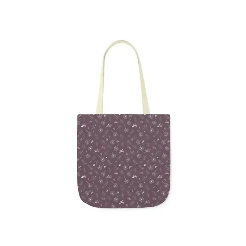 Mauve Canvas Tote with 5-color Straps for Chic Style