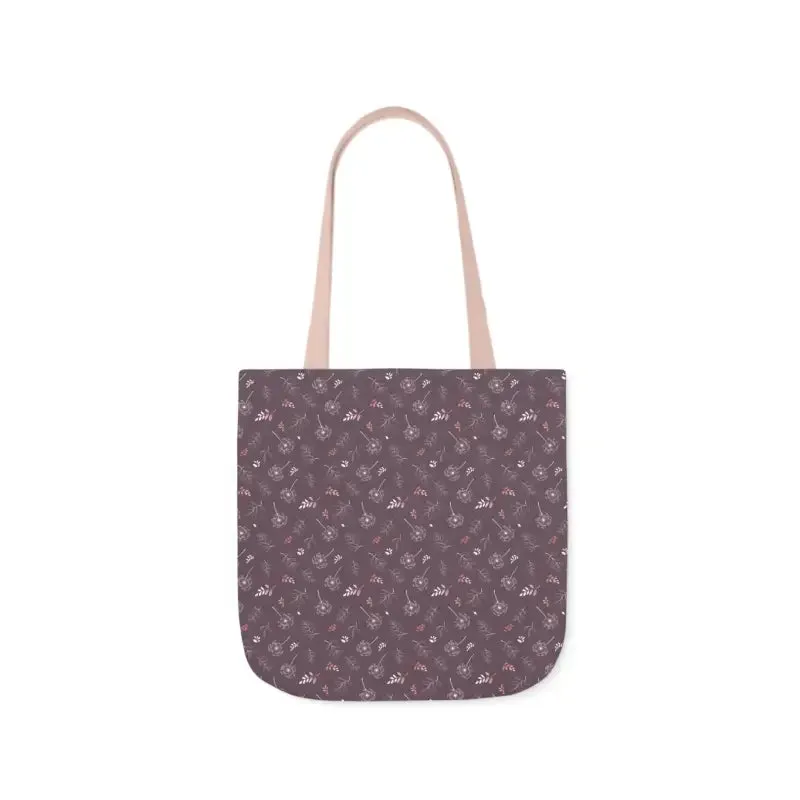 Mauve Canvas Tote with 5-color Straps for Chic Style