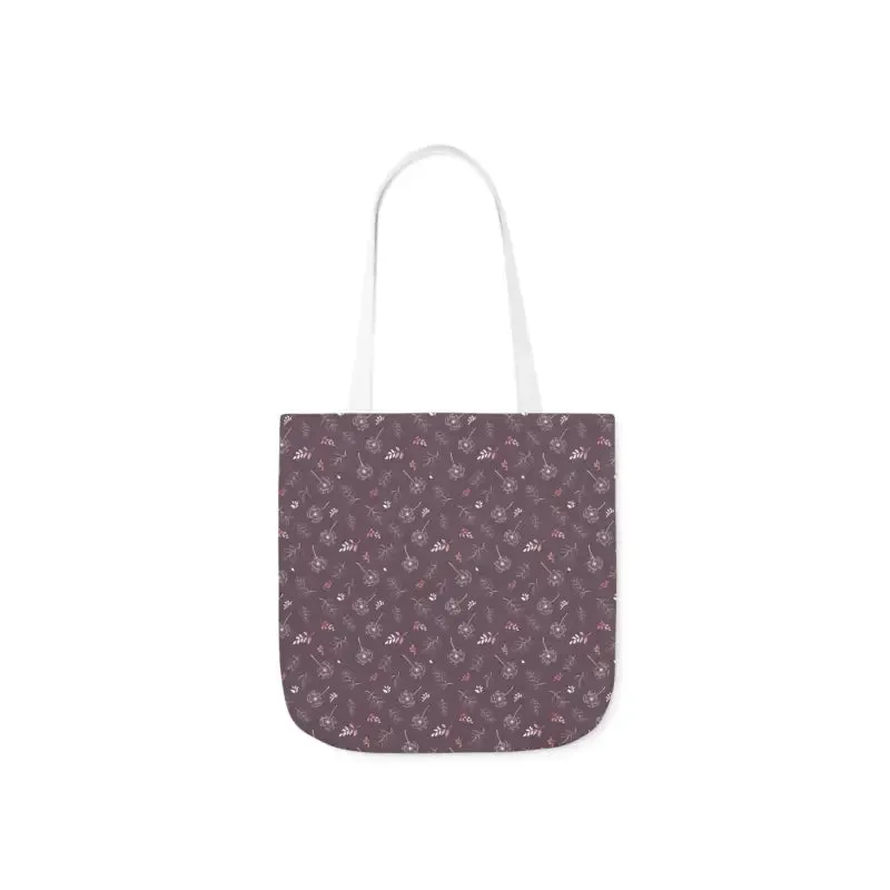Mauve Canvas Tote with 5-color Straps for Chic Style