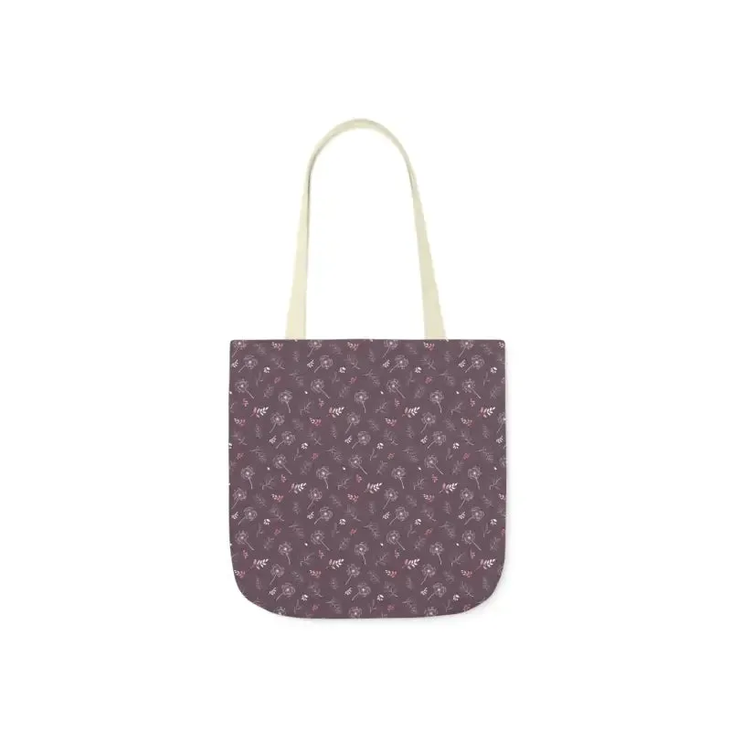 Mauve Canvas Tote with 5-color Straps for Chic Style