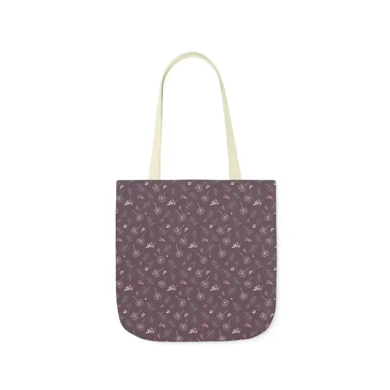 Mauve Canvas Tote with 5-color Straps for Chic Style