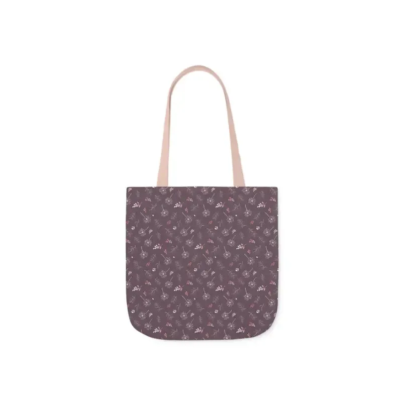 Mauve Canvas Tote with 5-color Straps for Chic Style
