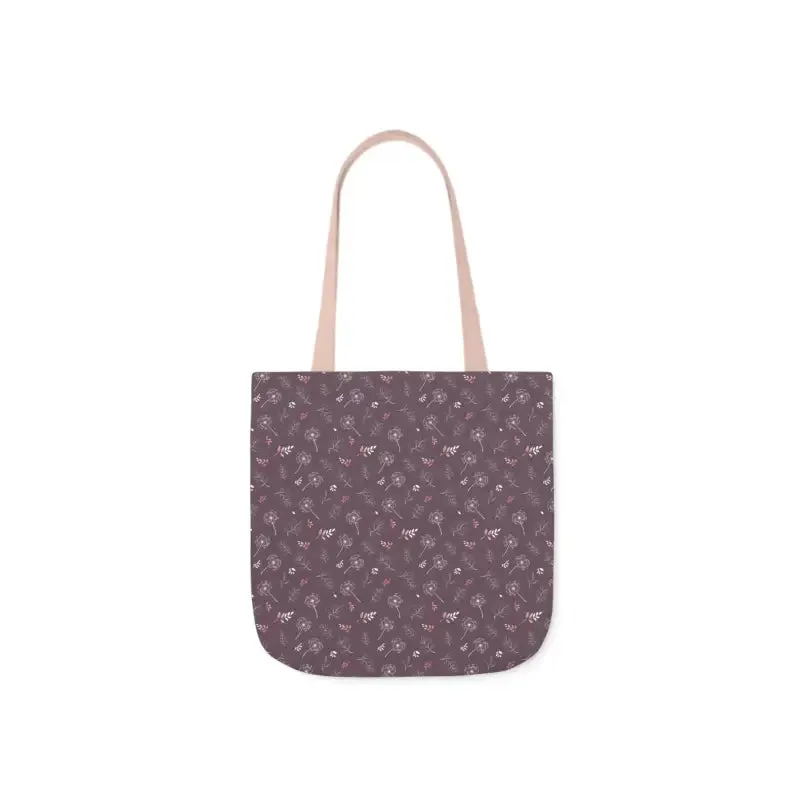 Mauve Canvas Tote with 5-color Straps for Chic Style