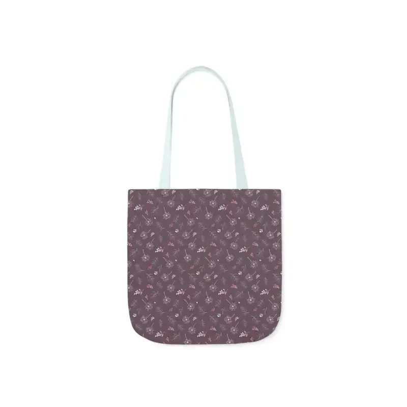 Mauve Canvas Tote with 5-color Straps for Chic Style
