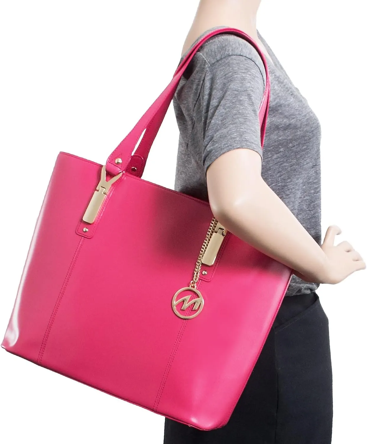 McKlein Leather Ladies' Tote with Tablet Pocket- ALDORA