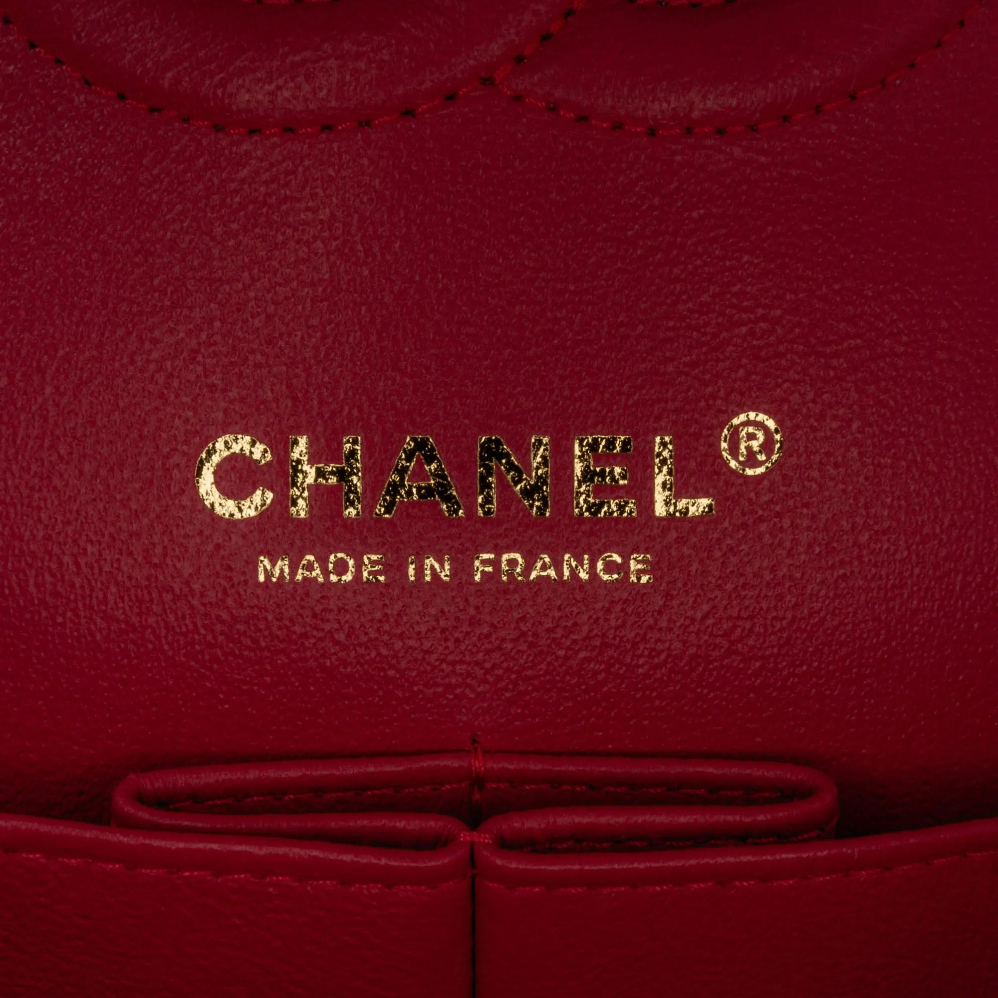 Medium Classic Chevron Lambskin Double Flap