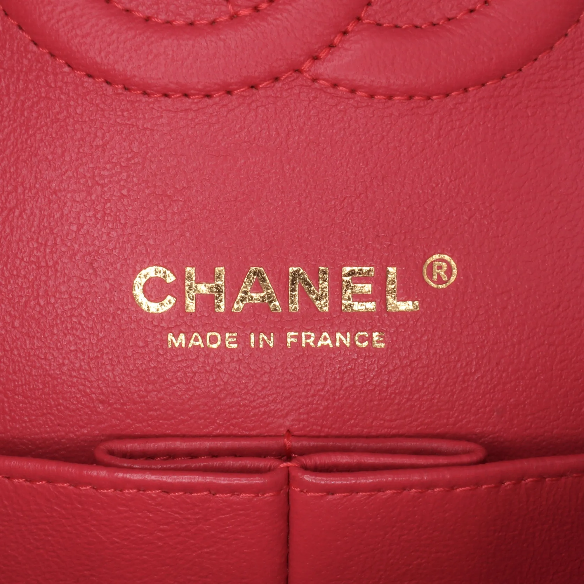 Medium Classic Chevron Lambskin Double Flap
