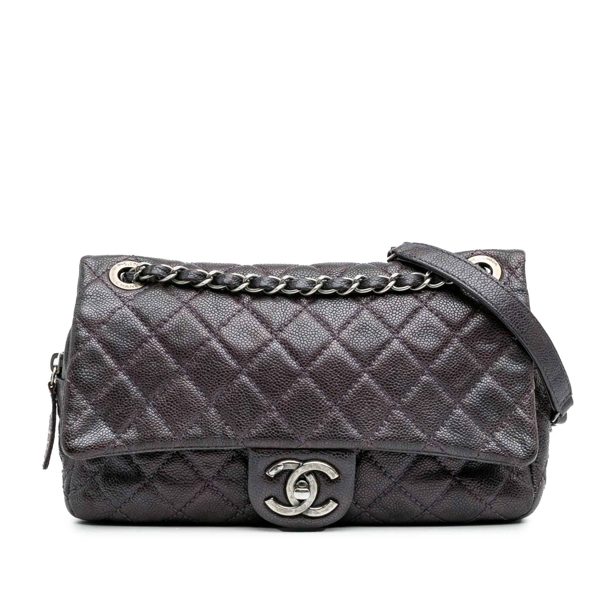 Medium Quilted Caviar Easy Flap