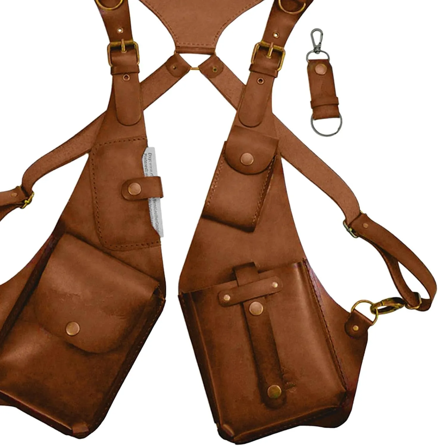 Men Anti Underarm Shoulder Bag Adjustable PU Leather Strap Wallet Bag Outdoor Phone Bag