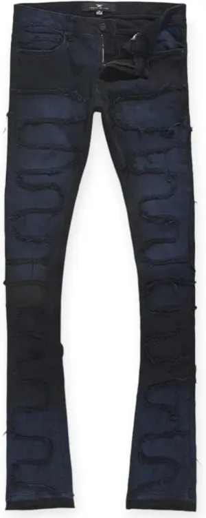 Men Martin Oasis Denim: Stacked, Ripped, Stretch, Relaxed Fit Jeans for Men – Stylish Blue Denim for Street Wear