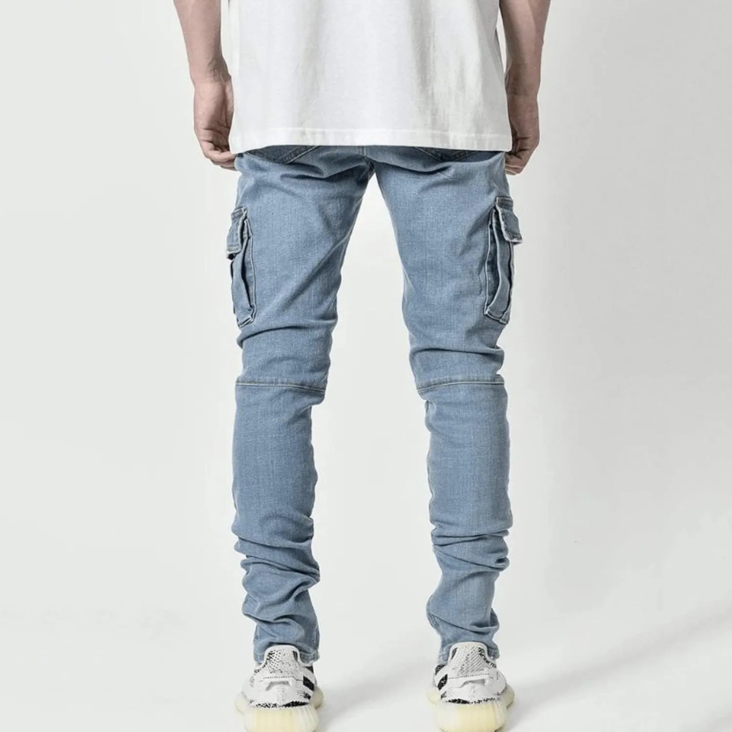 Men's Casual Autumn Hip Hop Loose Middle Waist Denim Long Pants Men's Jeans Jeans Men Straight Leg Jeans