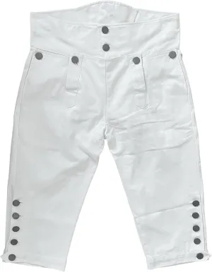 Mens Colonial Knee Breeches 18th Century Pants Fall Front Style