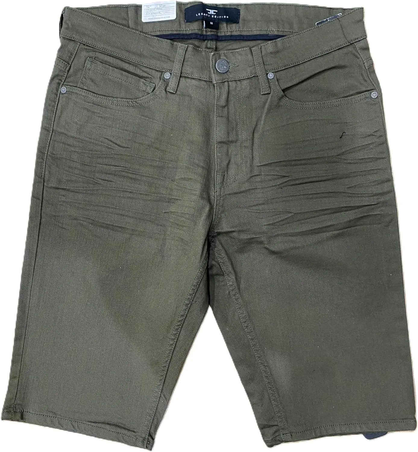 Mens Denim Army Green Shorts (J708S) (P)