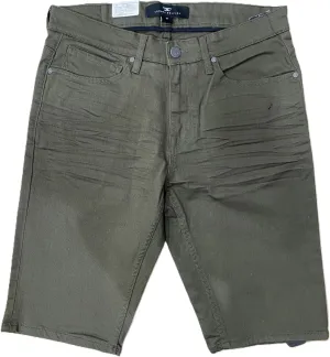 Mens Denim Army Green Shorts (J708S) (P)
