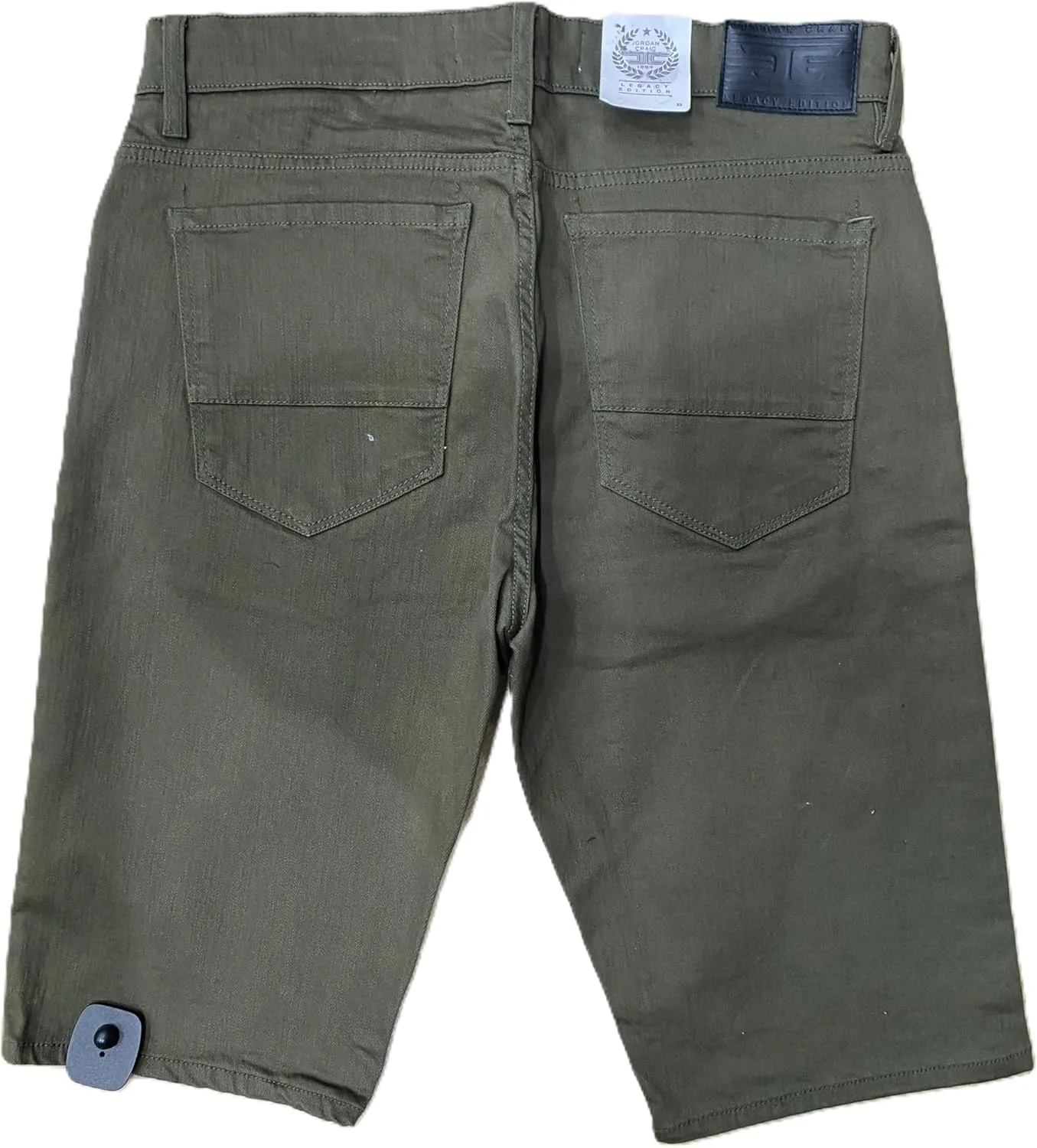 Mens Denim Army Green Shorts (J708S) (P)