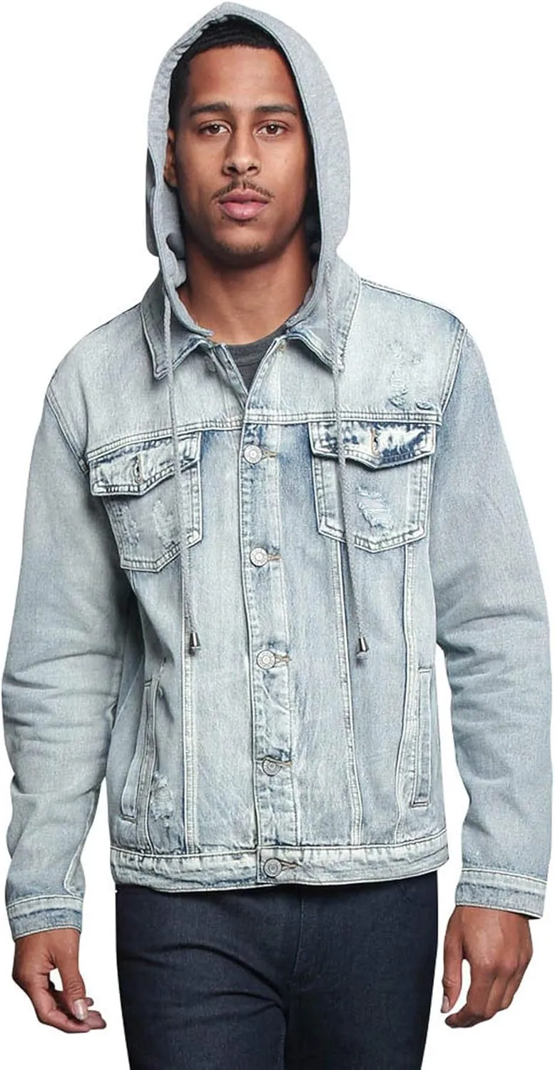 Men's Distressed Denim Jacket