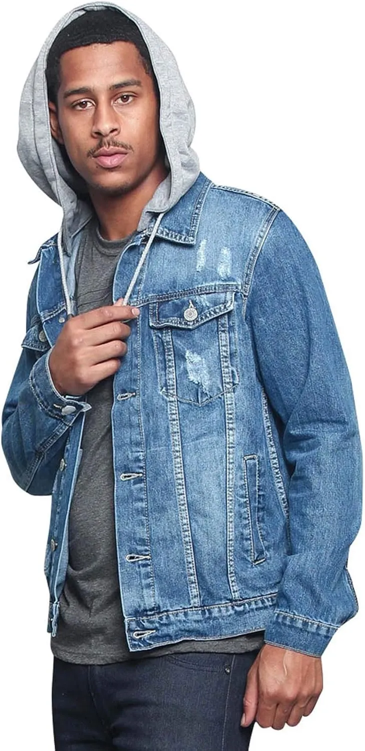Men's Distressed Denim Jacket