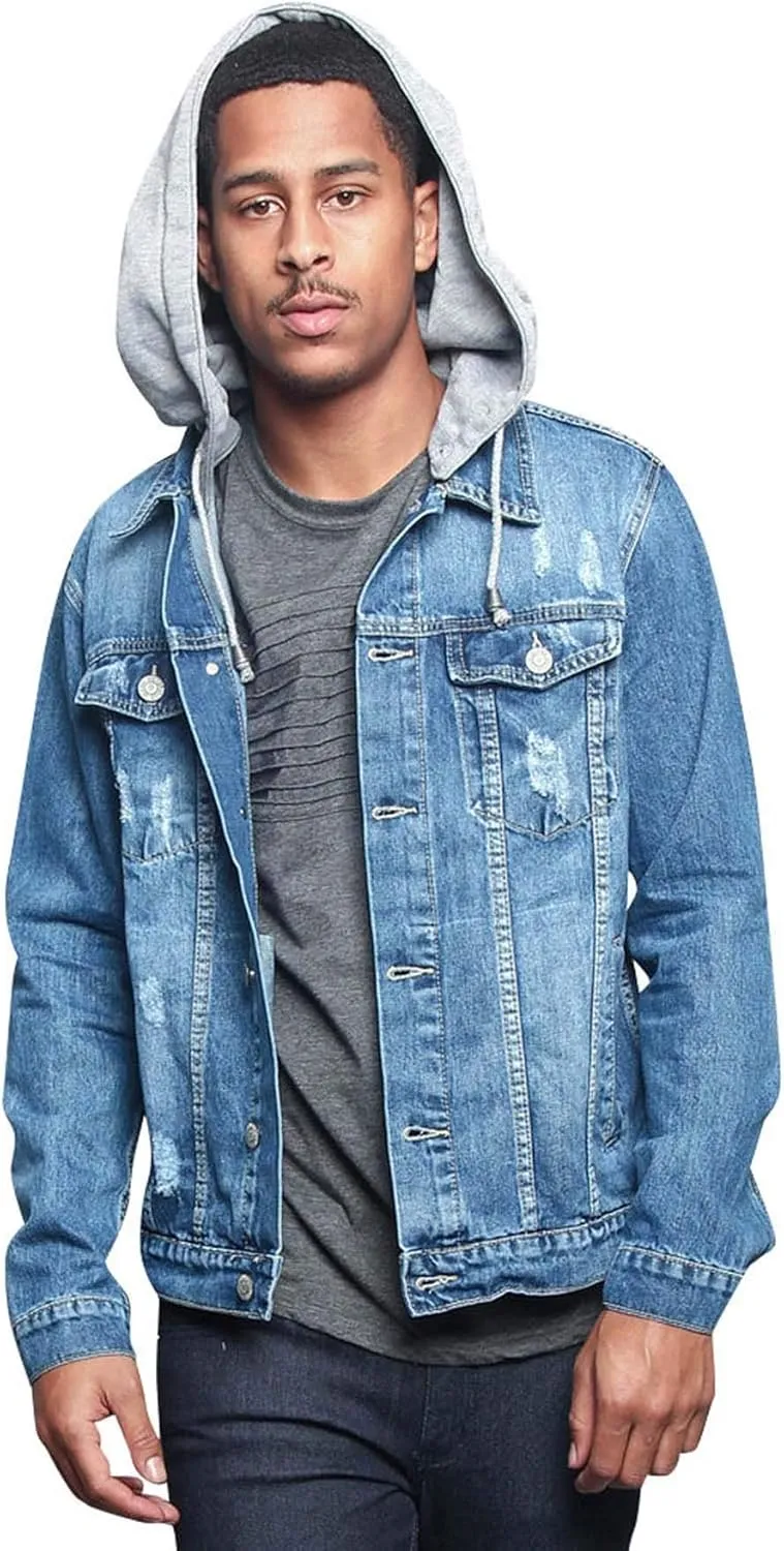 Men's Distressed Denim Jacket