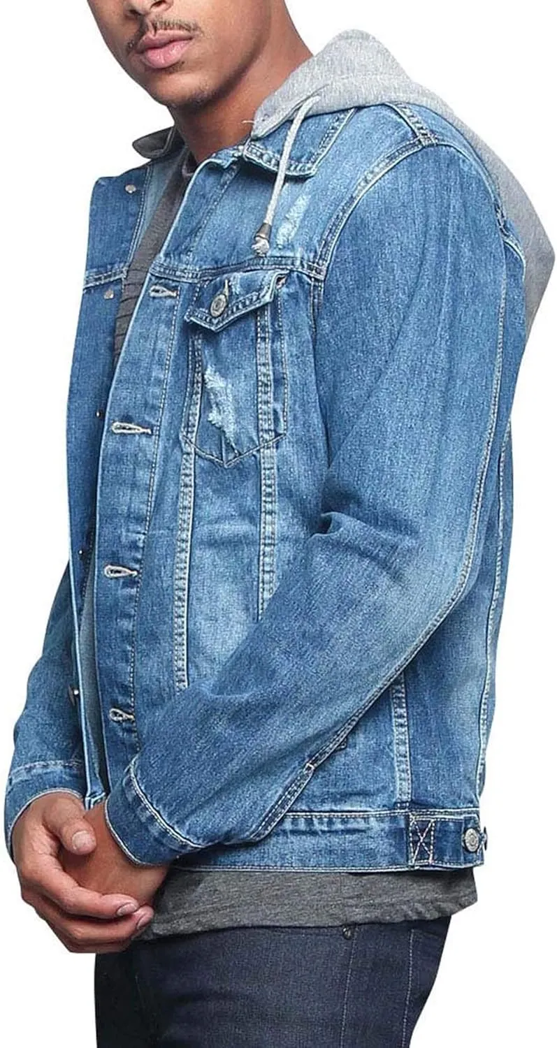Men's Distressed Denim Jacket