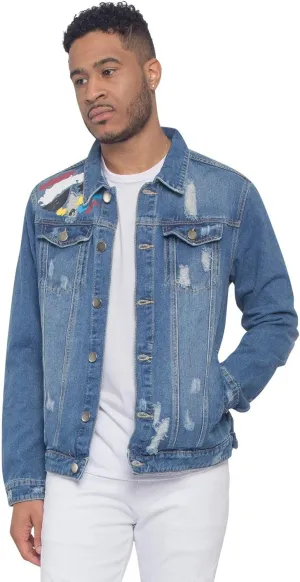 Men's Distressed Denim Jacket