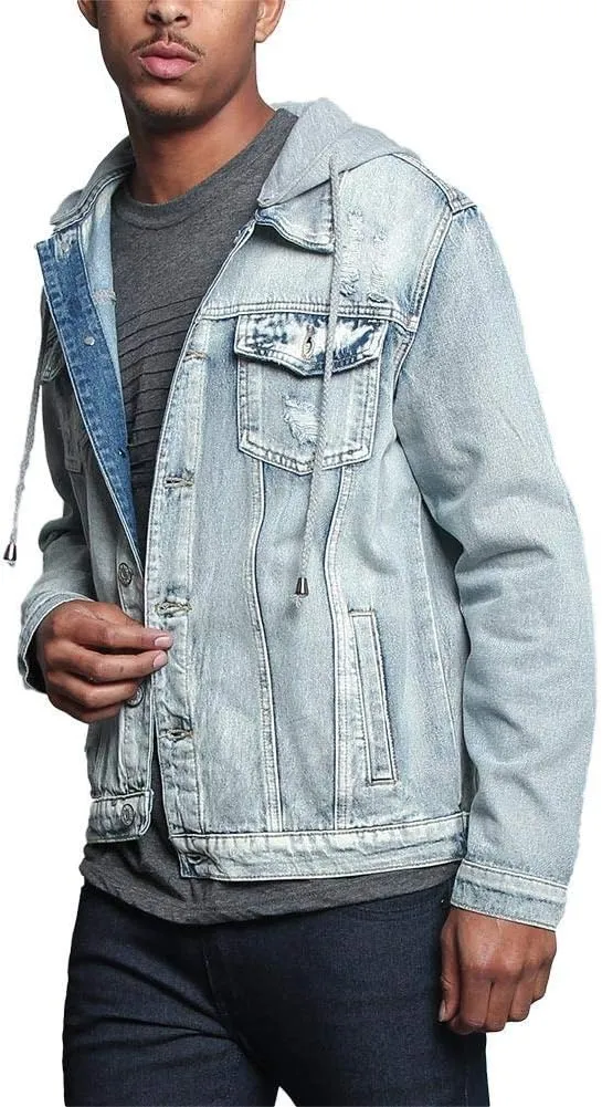 Men's Distressed Denim Jacket