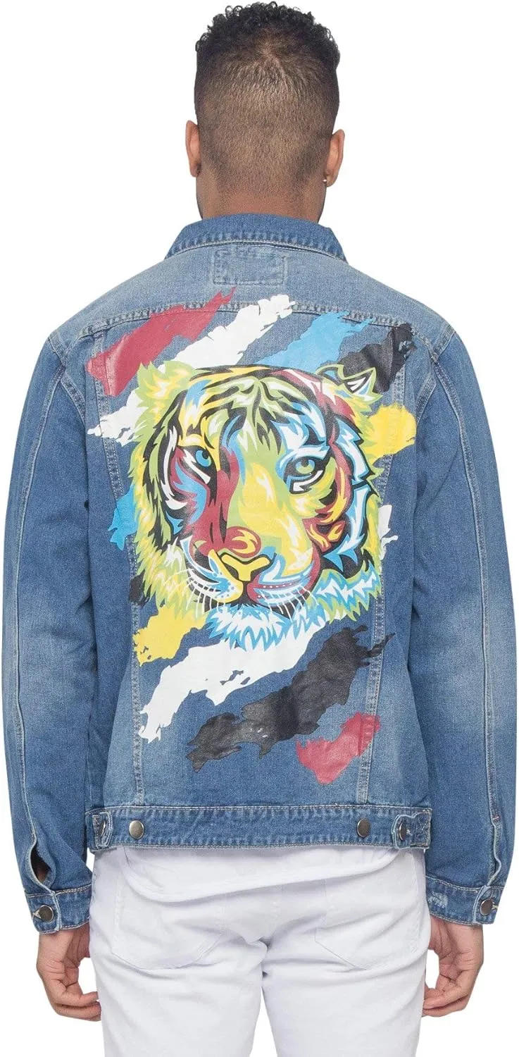 Men's Distressed Denim Jacket