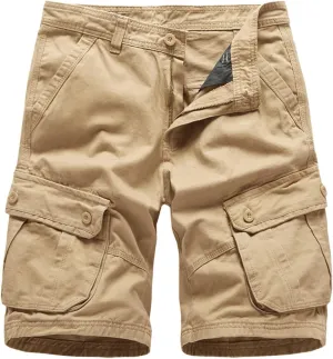 Mens Hiking Cargo Shorts with Pockets Lightweight Cargo Capris Casual Outdoor Golf Fishing Summer Trousers for Men