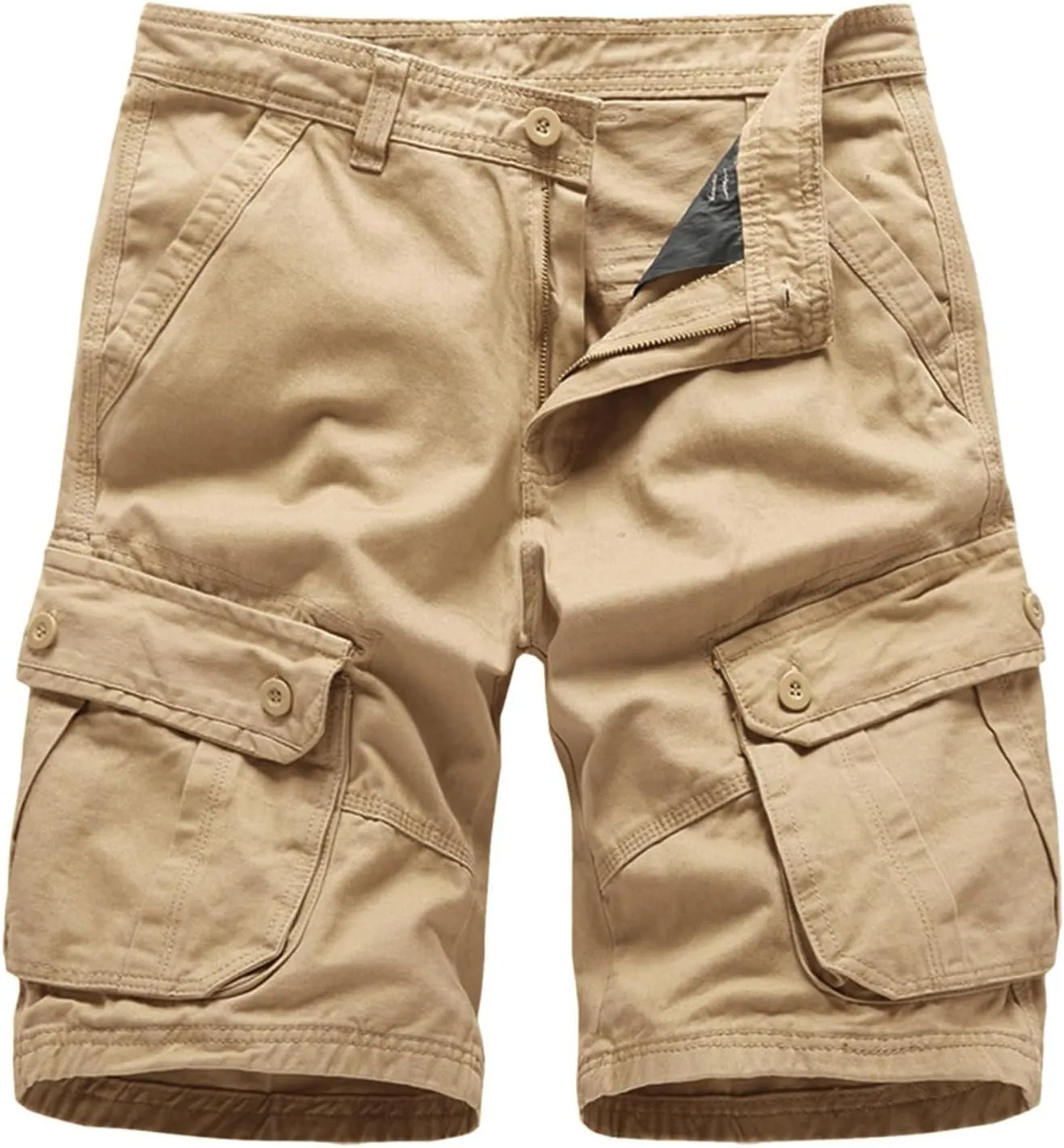 Mens Hiking Cargo Shorts with Pockets Lightweight Cargo Capris Casual Outdoor Golf Fishing Summer Trousers for Men