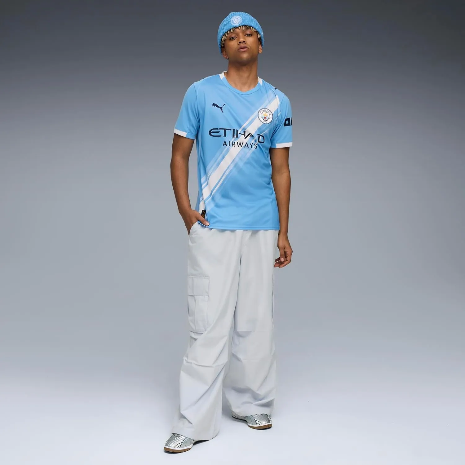 Men’s Manchester City FC 2025/26 Replica Home Soccer Jersey - Team Light Blue