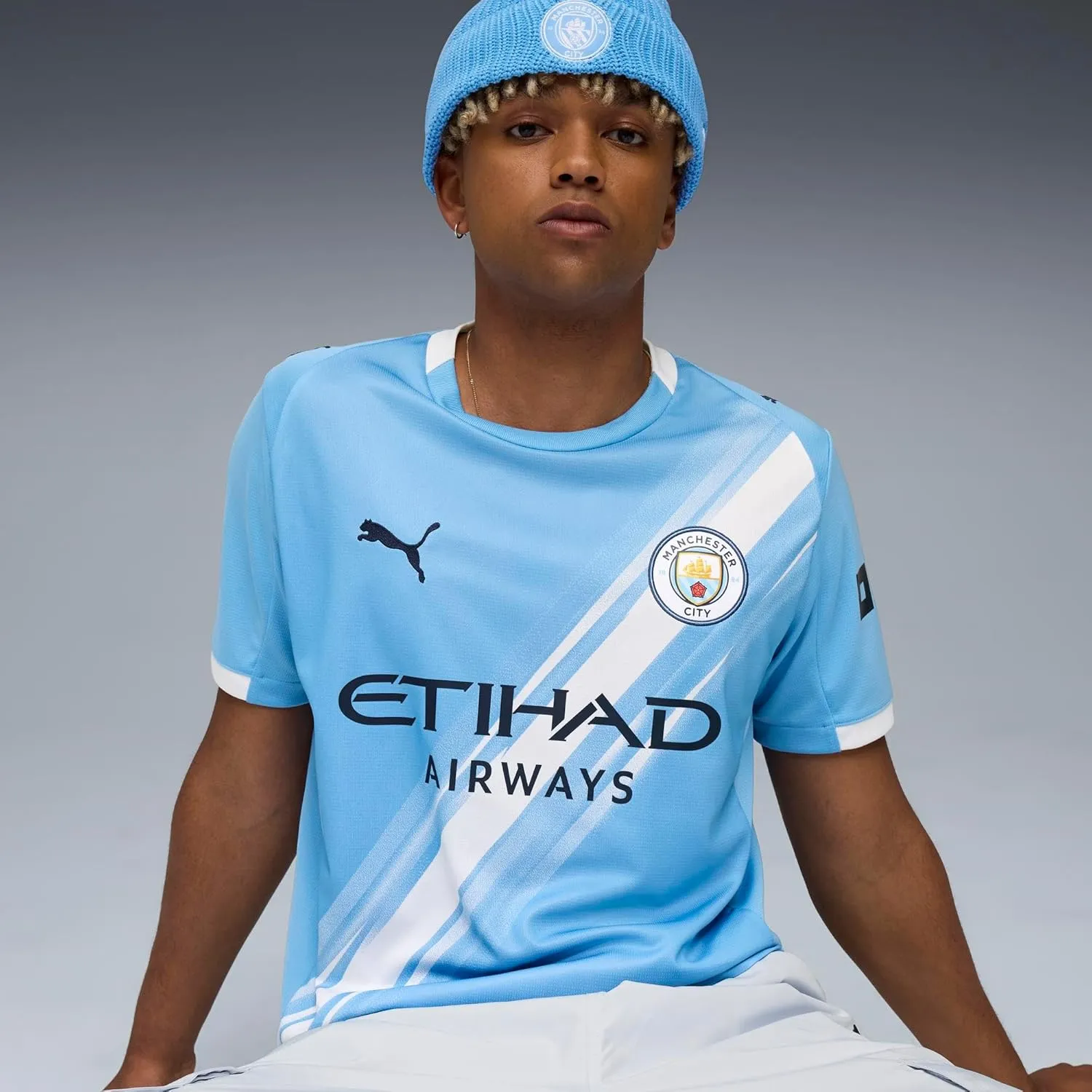 Men’s Manchester City FC 2025/26 Replica Home Soccer Jersey - Team Light Blue