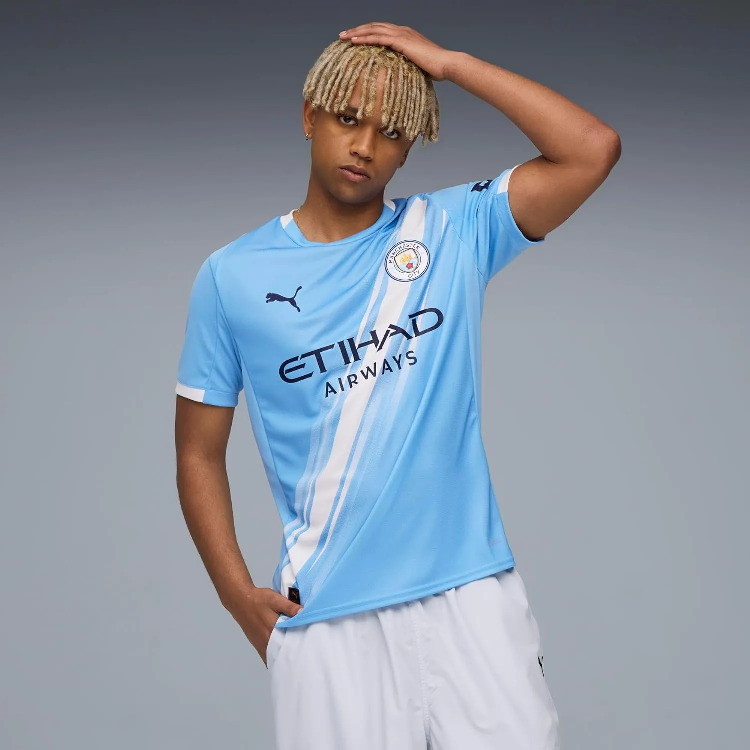 Men’s Manchester City FC 2025/26 Replica Home Soccer Jersey - Team Light Blue
