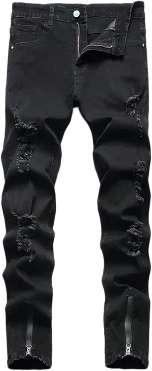 Men's Regular Fit Comfort Jean Frayed Pants Distressed Rip Trousers Straight Leg Jeans Men Mens Jeans Big and Tall